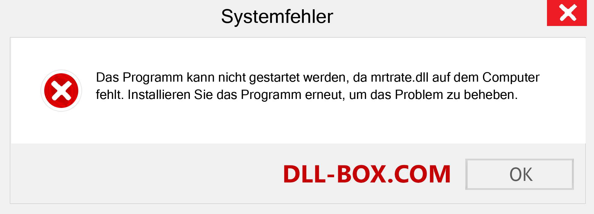 mrtrate.dll-Datei fehlt?. Download für Windows 7, 8, 10 - Fix mrtrate dll Missing Error unter Windows, Fotos, Bildern