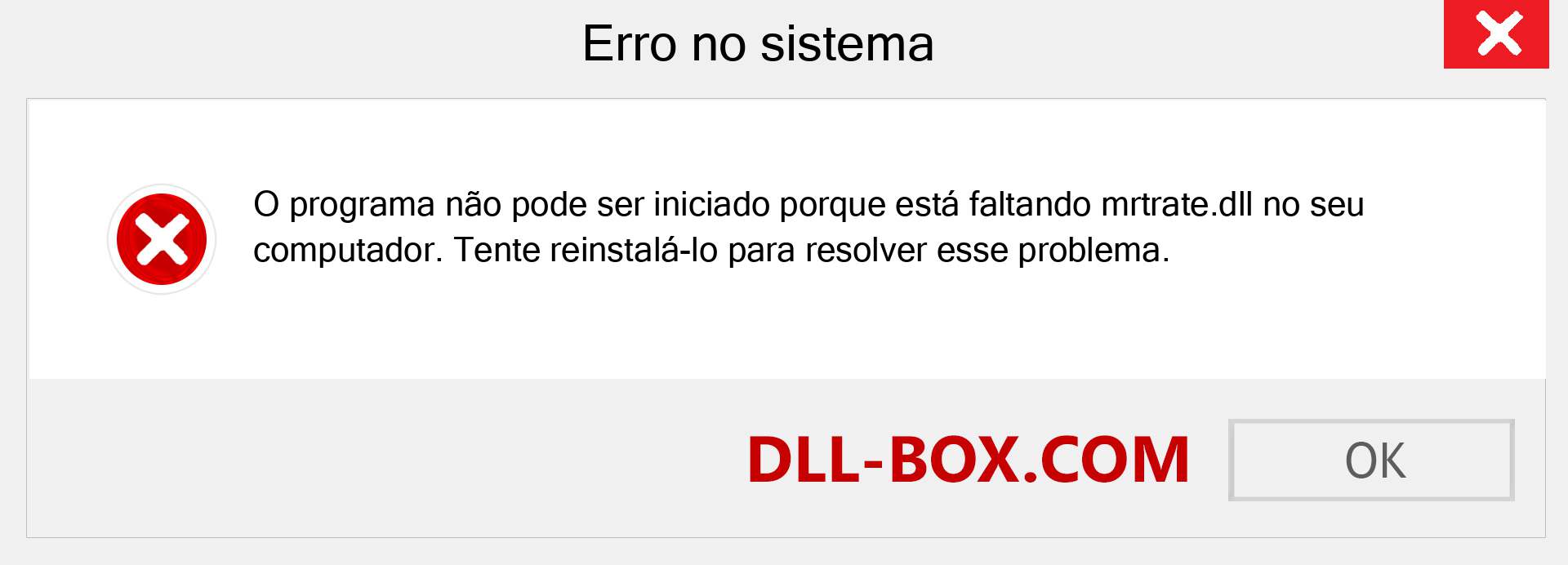 Arquivo mrtrate.dll ausente ?. Download para Windows 7, 8, 10 - Correção de erro ausente mrtrate dll no Windows, fotos, imagens